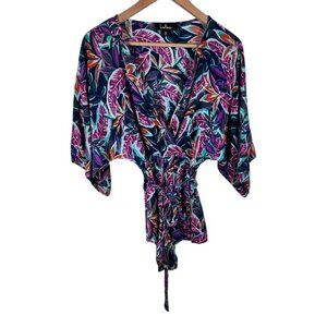 Lulus XS Womens Short Romper Floral Leaf Print‎ 100% Rayon